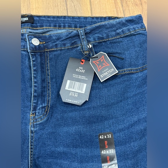 New Blu Rock Men’s Jeans 42 x 32 NWT - Picture 5 of 5